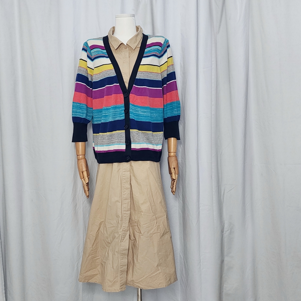 Lane Bryant Colorful Striped Cardigan